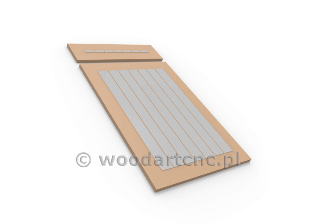 Front do mebli z przeznaczeniem do kuchni, łazienki, przedpokoju, salonu. Wykonane z MDF po frezowaniu przekazane do lakierni a tam malowane wybranym przez klienta kolorem. Wybór kolorów gwarantuje idealny dobór zadowalających i odpowiednich do wystroju i aranżacji wnętrza.