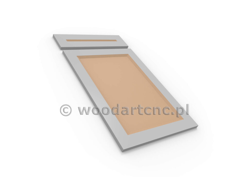Front do mebli z przeznaczeniem do kuchni, łazienki, przedpokoju, salonu. Wykonane z MDF po frezowaniu przekazane do lakierni a tam malowane wybranym przez klienta kolorem. Wybór kolorów gwarantuje idealny dobór zadowalających i odpowiednich do wystroju i aranżacji wnętrza.